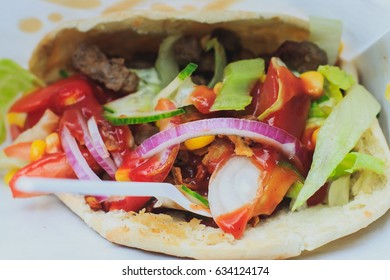 Shawarma Pita Traditional Arabic Mediterranean Street Stock Photo ...