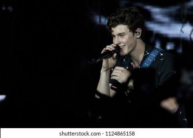 Shawn Mendes Performing At Villa Mix On July 1, 2018 In Goiânia, GO.