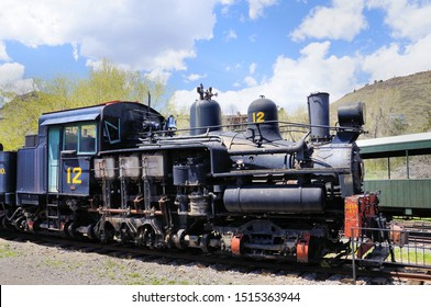 Shay Type Steam Locomotive 12 During Fall In Golden Colorado