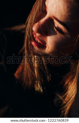 Similar – Sad woman with blood in her face