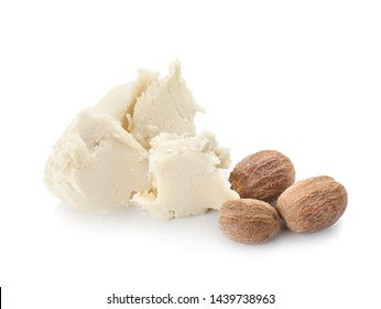 Shea Butter On White Background