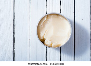 Shea Butter On White Wooden