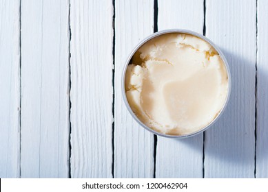 Shea Butter On White Wooden