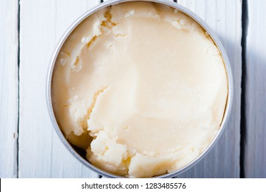 Shea Butter On White Wooden