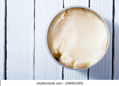 Shea Butter On White Wooden