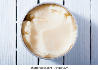 Shea Butter On White Wooden