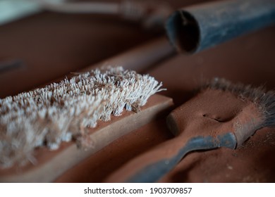 Shearing Tools Covered In Dust And Dirt After A Dust Storm In Central NSW