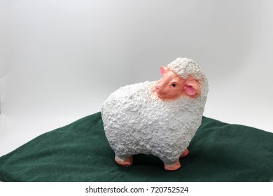 Sheep Doll On Center Picture White Stock Photo (Edit Now) 720752524