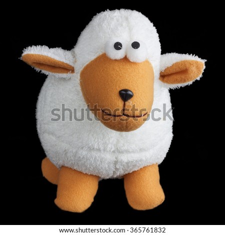 sheep isolate on dark background