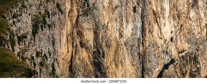 Sheer Rock At The Top Of The Mountain