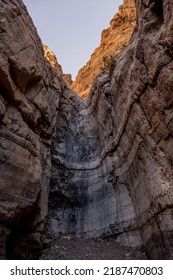 The Sheer Rocks Of The Dryfall At The  End of Fall Canyon in Death Valley