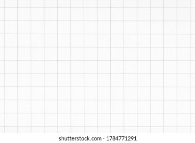 Sheet Of Blank White Notebook Grid Paper Background. Extra Large Highly Detailed Image. 