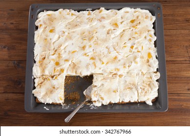 Sheet Cake, Nectarine Cream Cake