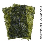 Sheet of dried seaweed or Dry japanese organic seaweed isolated