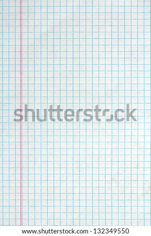 Sheet of looseleaf paper
