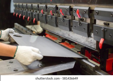 Sheet metal bending in factory