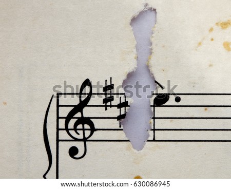 sheet music macro image 