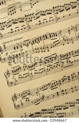 sheet of music notation