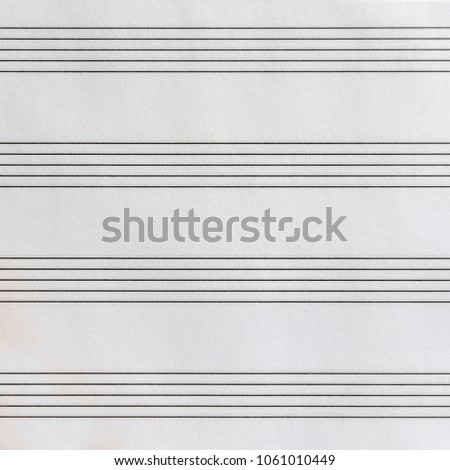 Sheet for musical notes. Blank