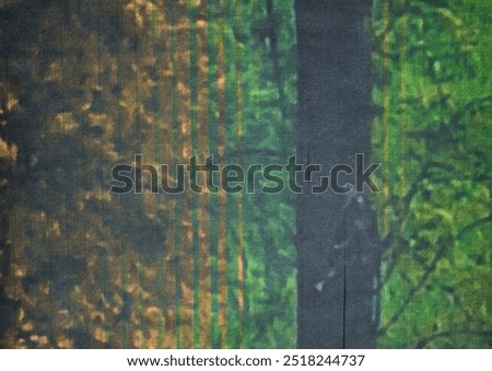 A sheet of paper printed on a printer with exhausted ink. The printer has run out of black ink, low amount of ink.