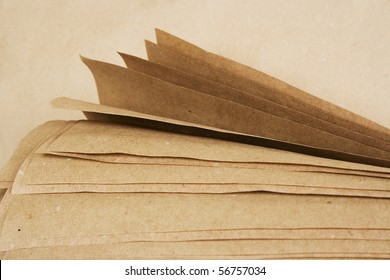 Sheets Of Brown Paper Kraft Roll Texture