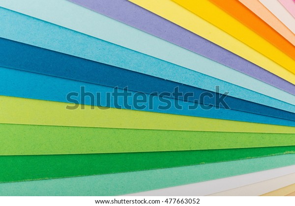 Sheets of colored paper, iridescent palette of
colored paper, rainbow
colors