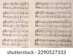 Sheets of paper with different notes as background, top view