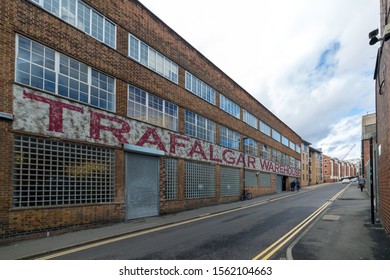 SHEFFIELD CITY CENTRE, ENGLAND,  UNITED KINGDOM - 26 SEPTEMBER 2019: Trafalgar Warehouse, A Converted Buidling Used For Venue Hire And Weddings