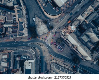 Sheffield City, Urban Landscape In Sun Set