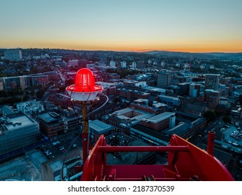 Sheffield City, Urban Landscape In Sun Set