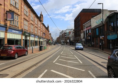 Sheffield England Aug 15 2021, West Street Under Blue Sky