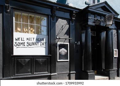 Sheffield, England, UK - April 19th 2020 - Closed Pub With Message 