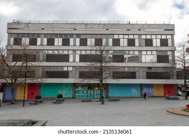 Sheffield, South Yorkshire, United Kingdom - March 5, 2022: The old John lewis store in Sheffield town centre. The store is permanently closed since the COVID pandemic.