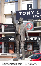 Sheffield / UK - April 20, 2019: Sheffield United Football Club, Bramall Lane Derek Dooley Statue