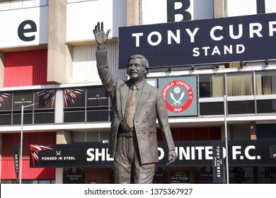 Sheffield / UK - April 20, 2019: Sheffield United Football Club, Bramall Lane Derek Dooley Statue