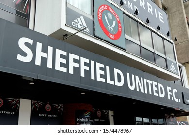 SHEFFIELD, UK - AUGUST 9, 2018: Bramall Lane Is Football Stadium In Sheffield, Home Of Sheffield United. It Is The Oldest Stadium In The World Still Hosting Professional Football Matches.