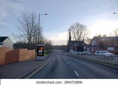 Sheffield, United Kingdom, 12th January, 2021: Wide Angle Of Upper Hanover Street, Sheffield Ring Road, Empty Due To Coronavirus Lock Down Measures