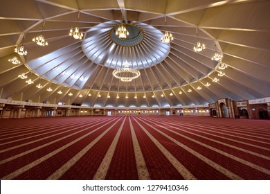 Sheikh Khalifa Bin Zayed Al Nahyan Mosque Interior In Shymkent, Kazakhstan - September 8, 2016