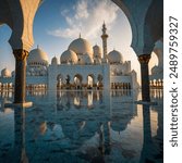 The Sheikh Zayed Grand Mosque in Abu Dhabi, UAE, is a stunning architectural marvel and one of the largest mosques in the world. Completed in 2007, it features 82 domes, over 1,000 columns, 