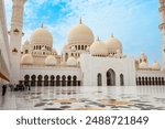 Sheikh Zayed Grand Mosque is the largest mosque of UAE, located in Abu Dhabi the capital city of the United Arab Emirates