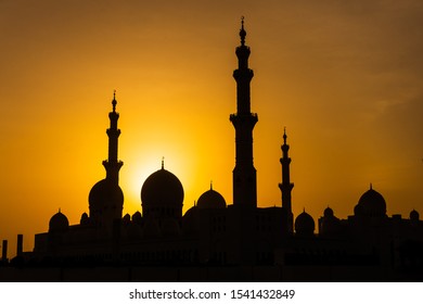 Sheikh Zayed Grand Mosque Silhouette