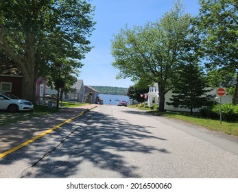 Shelburne, NS, CAN, July 07, 2021 - The View Off A Street In Shelburne Where The Movie The Scarlet Letter Filmed.