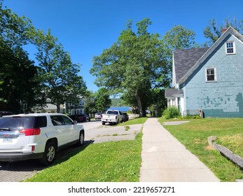 Shelburne, NS, CAN, July 7, 2022 - The View Off A Street In Shelburne Where The Movie The Scarlet Letter Filmed.