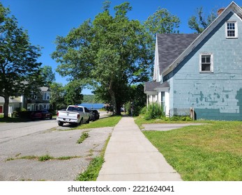 Shelburne, NS, CAN, July 7, 2022 - The View Off A Street In Shelburne Where The Movie The Scarlet Letter Filmed.