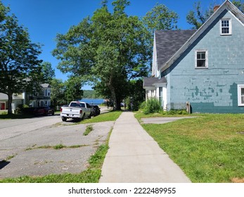 Shelburne, NS, CAN, July 7, 2022 - The View Off A Street In Shelburne Where The Movie The Scarlet Letter Filmed.