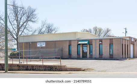 SHELBY, NC, USA-28 MARCH 2022: First Baptist Church Boy Scout Troop #101 Building.