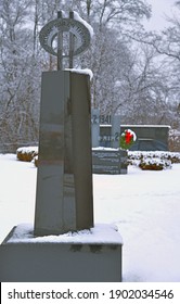 Shelby Twp. Michigan, Jan 3, 2021: View Of The Township War Memorial