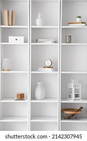 Shelf Unit With Books And Stylish Decor