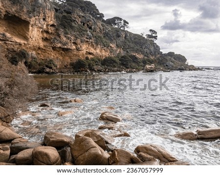 Shelley Cove near Bunker Bay, Eagle Bay and Dunsborough city in Western Australia in overcast weather 