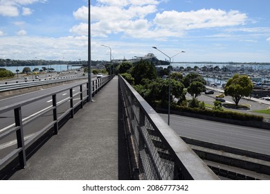 Shelly Beach Road Motorway Off Ramp In Auckland, New Zealand